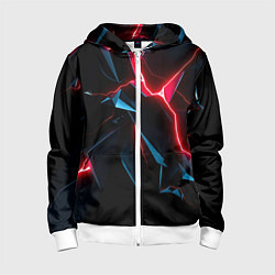 Толстовка на молнии детская Neon multicolored, цвет: 3D-белый