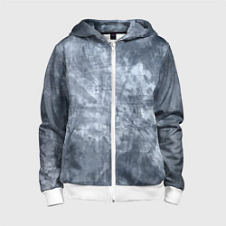 Толстовка на молнии детская Абстракция - gray-blue, цвет: 3D-белый