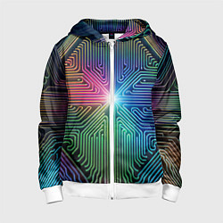 Детская толстовка на молнии Линейная графика