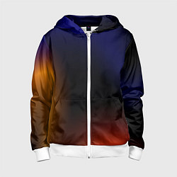 Толстовка на молнии детская Color black red blue, цвет: 3D-белый
