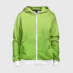 Детская толстовка на молнии Color lime green
