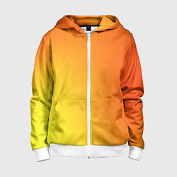 Толстовка на молнии детская Color orange red, цвет: 3D-белый