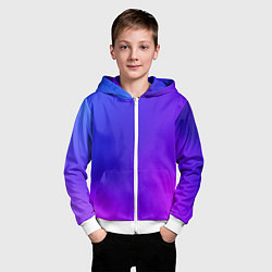 Толстовка на молнии детская Color multicolored gradient, цвет: 3D-белый — фото 2