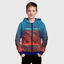 Толстовка на молнии детская Dota 2: Symbol, цвет: 3D-синий — фото 2