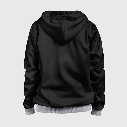 Детская толстовка на молнии Черная кошка / 3D-Меланж – фото 2