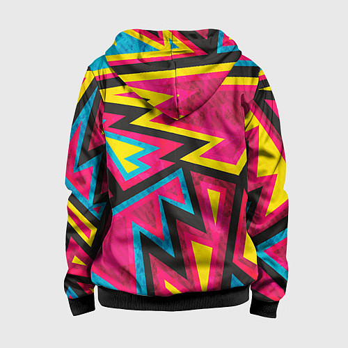 Детская толстовка на молнии Геометрия / 3D-Черный – фото 2