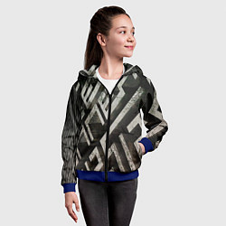 Толстовка на молнии детская Бегущий в лабиринте, цвет: 3D-синий — фото 2