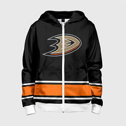 Толстовка на молнии детская Anaheim Ducks Selanne, цвет: 3D-белый