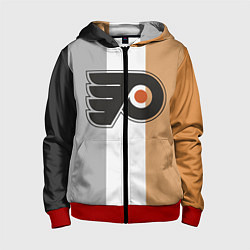 Толстовка на молнии детская Philadelphia Flyers, цвет: 3D-красный