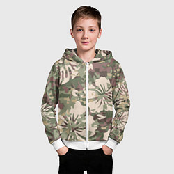 Толстовка на молнии детская Камуфляж, цвет: 3D-белый — фото 2