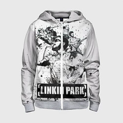 Толстовка на молнии детская Linkin Park, цвет: 3D-меланж