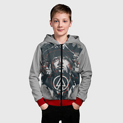 Толстовка на молнии детская Linkin Park: My Style, цвет: 3D-красный — фото 2