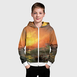 Толстовка на молнии детская Айвазовский - 9 Вал, цвет: 3D-белый — фото 2