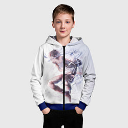 Толстовка на молнии детская Бездомный бог, цвет: 3D-синий — фото 2