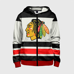 Толстовка на молнии детская Chicago Blackhawks, цвет: 3D-красный