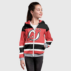 Толстовка на молнии детская New Jersey Devils, цвет: 3D-меланж — фото 2