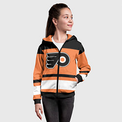 Толстовка на молнии детская Philadelphia Flyers, цвет: 3D-черный — фото 2