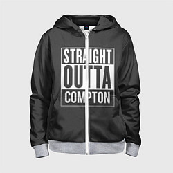 Толстовка на молнии детская Straight Outta Compton, цвет: 3D-меланж