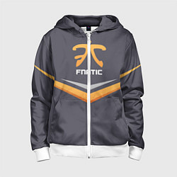 Толстовка на молнии детская Fnatic Arrows, цвет: 3D-белый