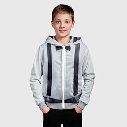 Толстовка на молнии детская Рубашка с подтяжками, цвет: 3D-меланж — фото 2