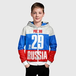 Толстовка на молнии детская Russia: from 29, цвет: 3D-белый — фото 2