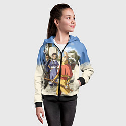 Толстовка на молнии детская Легенда об Аанге, цвет: 3D-черный — фото 2