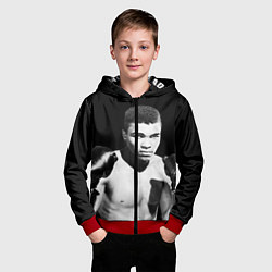 Толстовка на молнии детская Muhammad Ali, цвет: 3D-красный — фото 2