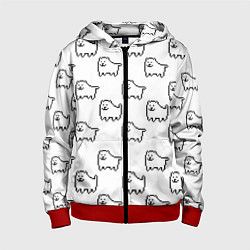 Детская толстовка на молнии Undertale Annoying dog white