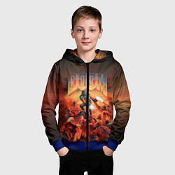 Толстовка на молнии детская DOOM: 1993, цвет: 3D-синий — фото 2