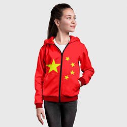 Толстовка на молнии детская Китай, цвет: 3D-красный — фото 2