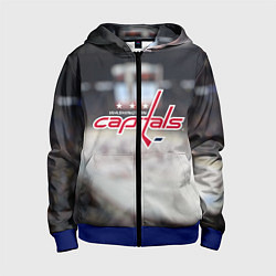Толстовка на молнии детская Washington Capitals, цвет: 3D-синий