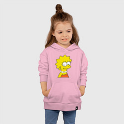 Толстовка детская хлопковая Lisa Simpson, цвет: светло-розовый — фото 2