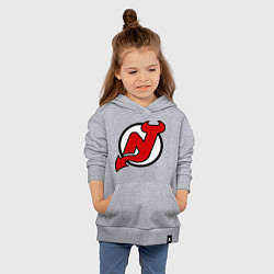 Толстовка детская хлопковая New Jersey Devils, цвет: меланж — фото 2