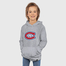 Толстовка детская хлопковая Montreal Canadiens, цвет: меланж — фото 2