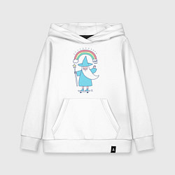 Толстовка детская хлопковая Skate mage, цвет: белый