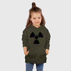Толстовка детская хлопковая Радиоактивный, цвет: хаки — фото 2