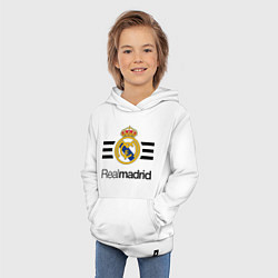 Толстовка детская хлопковая Real Madrid Lines, цвет: белый — фото 2