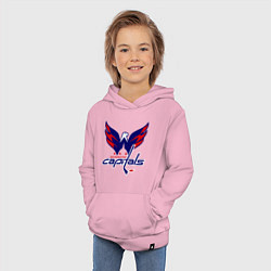Толстовка детская хлопковая Washington Capitals: Ovechkin, цвет: светло-розовый — фото 2