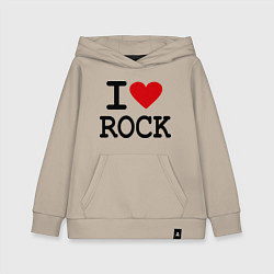 Толстовка детская хлопковая I love Rock, цвет: миндальный