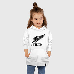 Толстовка детская хлопковая New Zeland: All blacks, цвет: белый — фото 2