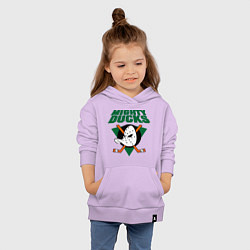Толстовка детская хлопковая Anaheim Mighty Ducks, цвет: лаванда — фото 2