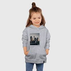 Толстовка детская хлопковая Moscow City, цвет: меланж — фото 2