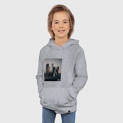Толстовка детская хлопковая Moscow City, цвет: меланж — фото 2
