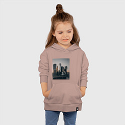 Толстовка детская хлопковая Moscow City, цвет: пыльно-розовый — фото 2