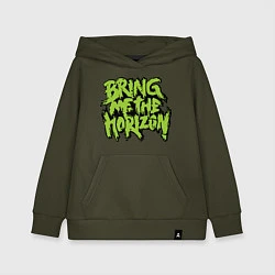 Толстовка детская хлопковая Bring me the horizon, цвет: хаки