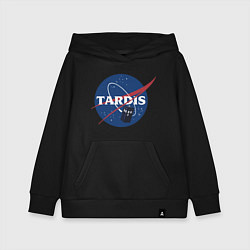 Толстовка детская хлопковая Tardis NASA, цвет: черный