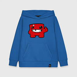 Толстовка детская хлопковая Super Meat Boy, цвет: синий