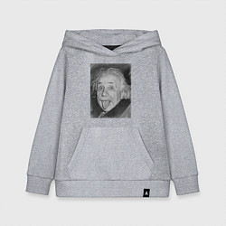 Толстовка детская хлопковая Энштейн дурачится, цвет: меланж