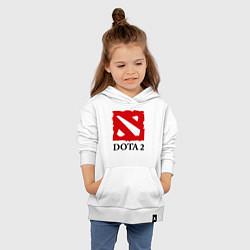 Толстовка детская хлопковая Dota 2: Logo, цвет: белый — фото 2