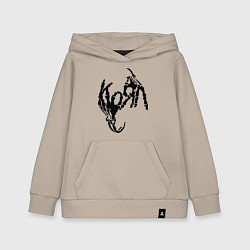 Толстовка детская хлопковая Korn bones, цвет: миндальный